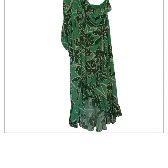 NWOT Farm Río Anthropologie Printed One-Shoulder Ruffle Dress - Women’s Size LG - Picture 5 of 8